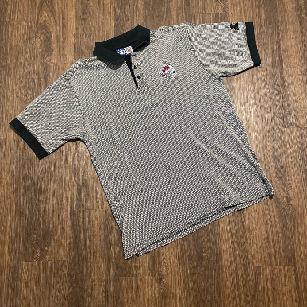 Vintage Late 90’s Colorado Avalanche Starter Ringer Polo